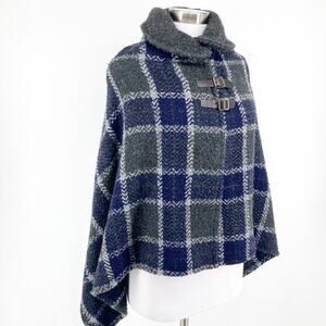 John Branigan Branigan Weavers Handwoven Wool Cape Poncho Made In Ireland OS